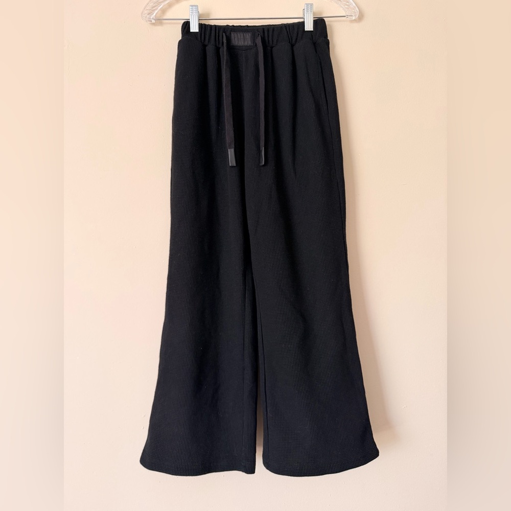Comfrt Waffle Knit Wide Leg Pants